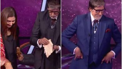 Photo of अमिताभ बच्चन ने दिशा परमार के साथ बनाई आड़ी-टेढ़ी रोटी,उनके गाने जुगनू पर किया डांस