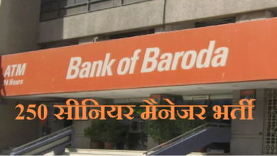 Photo of बैंक ऑफ बड़ौदा में 250 पदों पर भर्ती के लिए आवेदन की आखिरी तारीख आज
