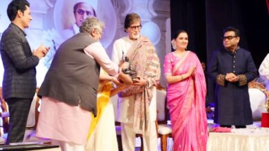 Photo of लता दीनानाथ मंगेशकर पुरस्कार से नवाजे गए अमिताभ बच्चन