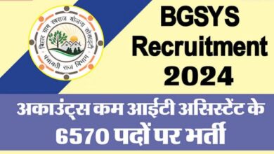 Photo of BGSYS Recruitment 2024: यहां चल रही अकाउंट्स कम आईटी असिस्टेंट के पदों पर भर्ती